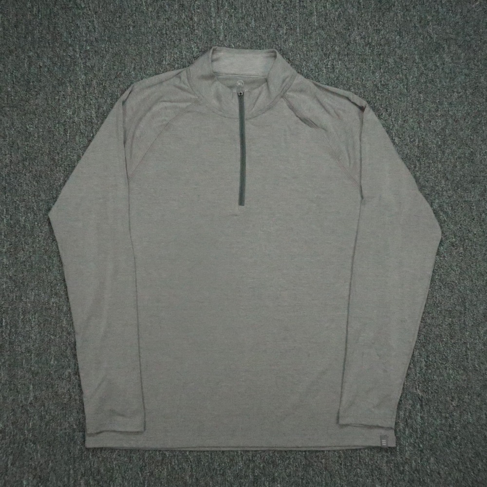 Free Fly Pullover Mens‎ XL Gray Quarter Zip Performance Bamboo Long Sleeve